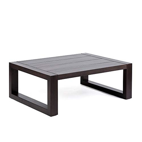 ARMEN LIVING LCPRCODK Paradise Outdoor Eucalyptus Wood Coffee Table, Earth