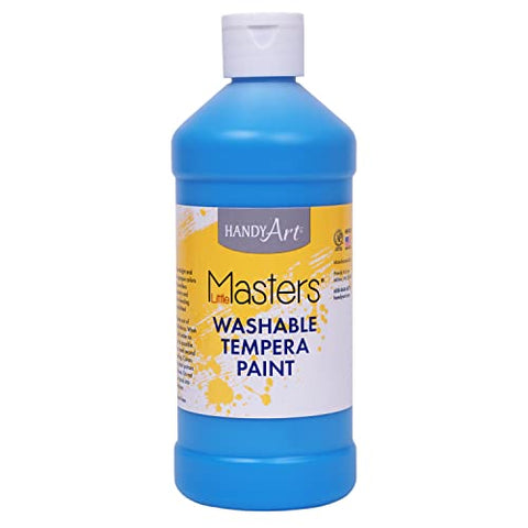 Handy Art Little Masters Washable Tempera Paint, Light Blue, 16 oz.
