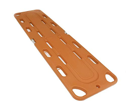 Kemp USA 6&#39; Solid Orange Rescue and Emergency Equipment Folding Spineboard