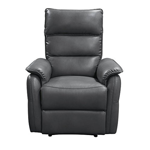 Walsh Manual Reclining Accent Chair in Grey Air Leather by Diamond Sofa