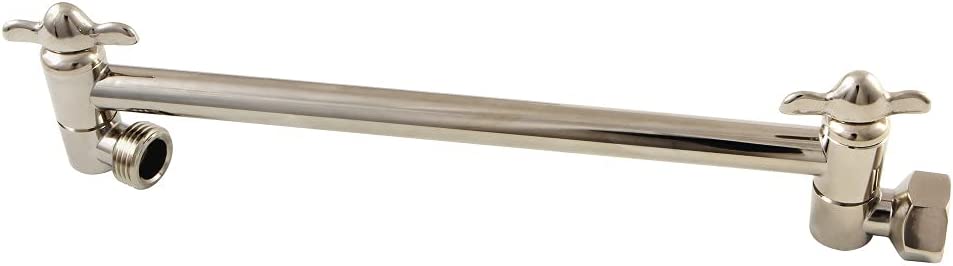 Kingston Brass K153A6PN 10&#34; High-Low Shower Arm Adjustable, Polished Nickel