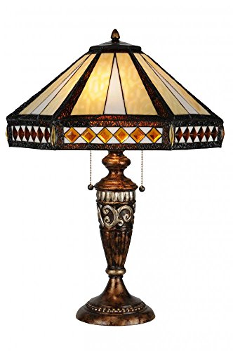 26.5 inches H Diamond Band Mission Table Lamp