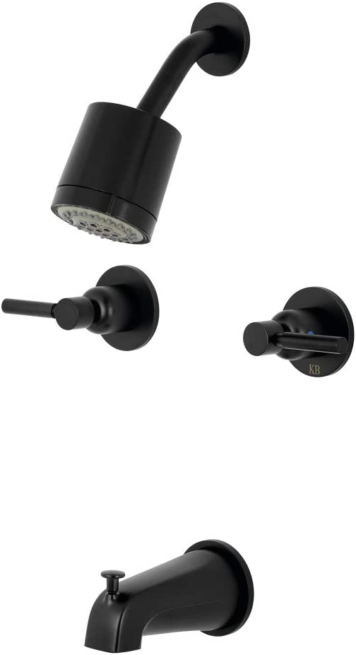 Kingston Brass KBX8140DL Concord Tub and Shower Faucet, Matte Black