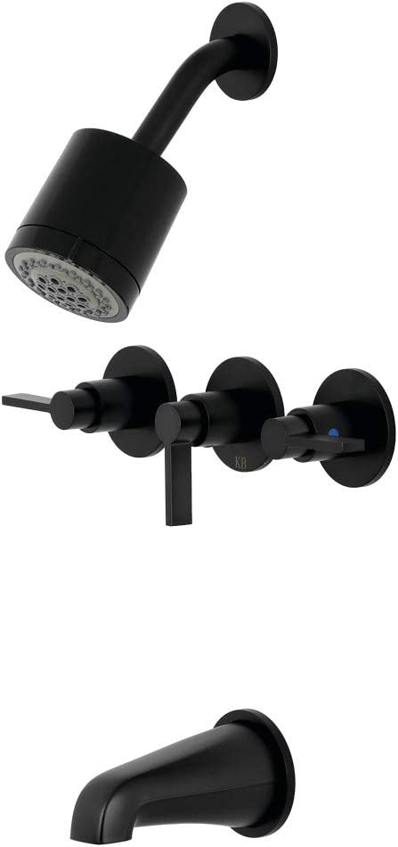 Kingston Brass KBX8130NDL NuvoFusion Tub and Shower Faucet, Matte Black