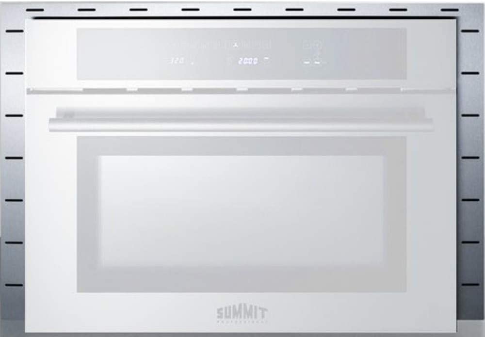 Summit Appliance TrimKitCMV27 Stainless Steel Trim Kit to Extend Width of CMV24 24&#34; Wide Built-in Speed Oven to 27&#34;, Dimensions 18.88&#34; H x 26.75&#34; W x 1.0&#34; D, Made in The USA