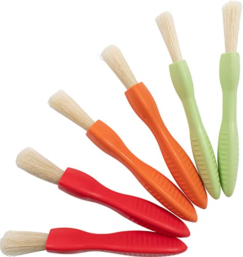 READY 2 LEARN Triangle Grip Paint Brushes - Set of 6 - 3 Sizes - 18m+ - Easy to Grip Paint Brushes for 2, 3 and 4 Year Olds - Encourage Writing Grip