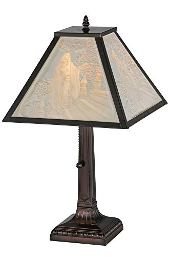 22Inch High Lavender Pond Lily 10 Light Table Lamp