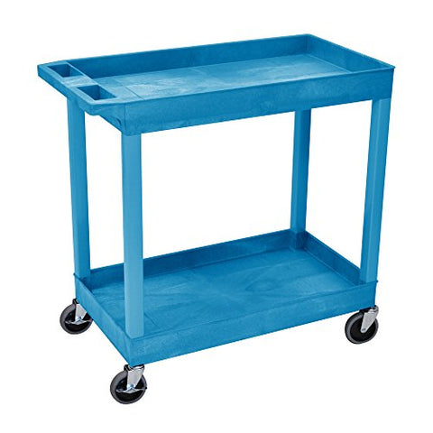 32 in. x 18 in. Tub Cart - Two Shelves - Blue