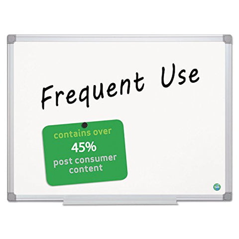 MasterVision Earth Magnetic Steel Dry-Erase Board 48 Inches x 72 Inches Aluminum Frame