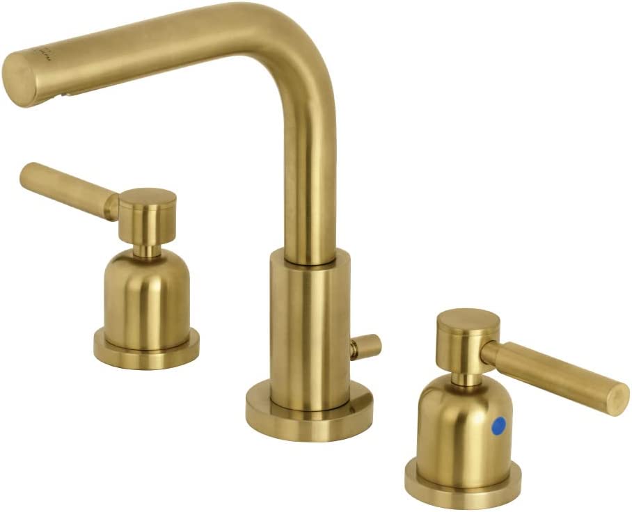 Kingston Brass FSC8959DL Concord Widespread Bathroom Faucet, 5-3/8 Inch in Spout Reach, Polished Nickel