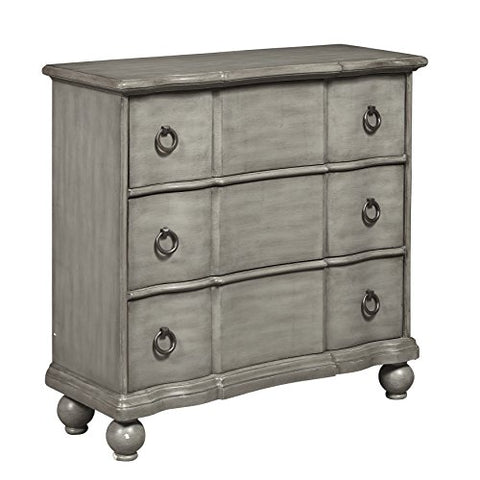 Three Drawer Grey Accent Drawer Chest