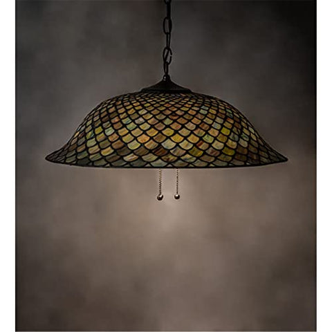 20Inch Wide Tiffany Fishscale Pendant