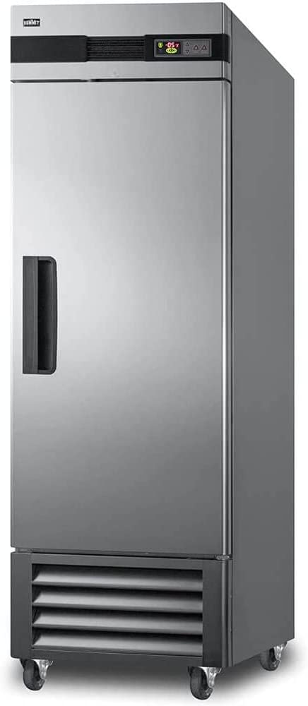 Summit Appliance SCFF237 Commercial 23 cu.ft. Reach-in All-Freezer in Complete Stainless Steel with Right Hand Door, Self-Closing Door, Microprocessor Control Panel, Open Door Alarm and Lock