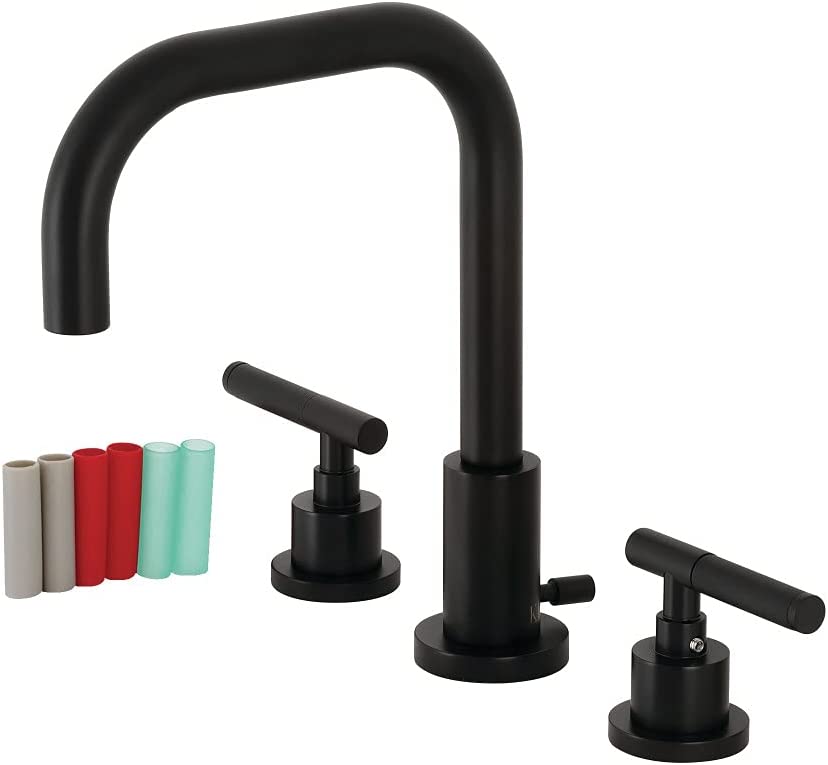 Kingston Brass FSC8930CKL Kaiser Widespread Bathroom Faucet, Matte Black