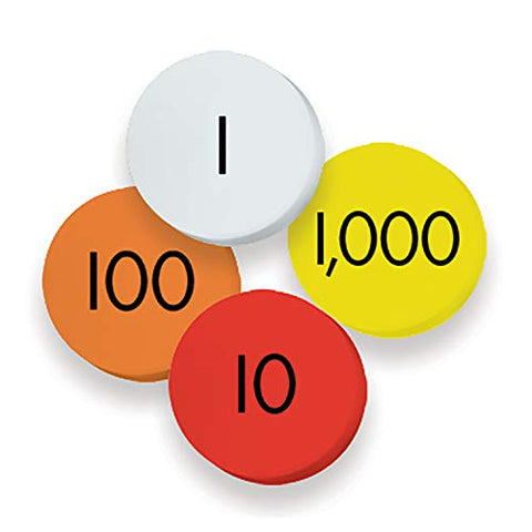 Sensational Math Place Value Discs 4-Value Whole Number Pack of 100