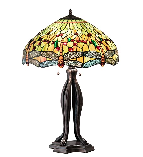 31 inches High Tiffany Hanginghead Dragonfly Table Lamp