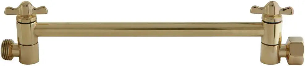 Kingston Brass K153A2 Plumbing Parts 10-Inch Hi-Lo Adjustable Shower Arm, Polished Brass