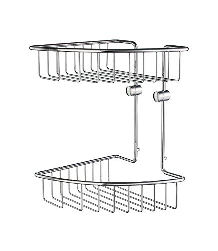 HOME CORNER SOAP BASKET DOUBLE CHROME