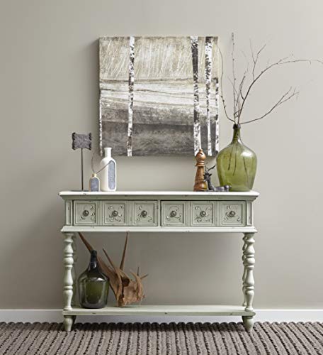 Weathered 2 Drawer Hallway Console Table in Soft Grey Sage