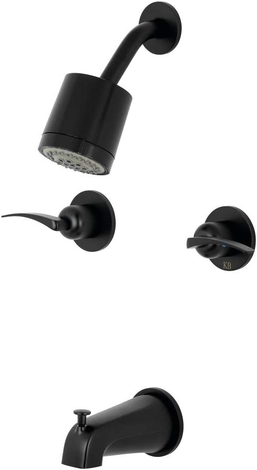 Kingston Brass KBX8140EFL Centurion Tub and Shower Faucet, Matte Black