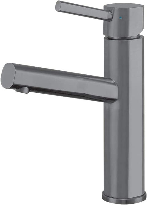 Whitehaus Collection WHS1206-SB-GM Waterhaus Bathroom, Single Hole, Elevated Faucet, Gun Metal