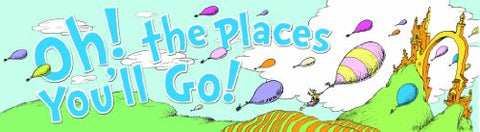 Eureka Dr. Seuss &#39;Oh The Places You&#39;ll Go&#39; Back to School Poster Classroom Supplies - Horizontal Banner 45&#39;&#39; x 12&#39;&#39;