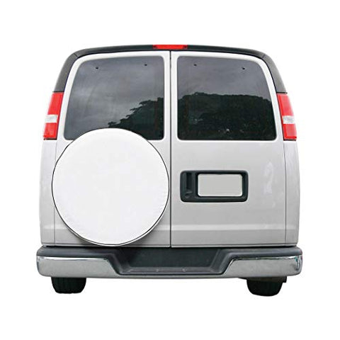 Classic Accessories Over Drive RV Custom Fit Spare Tire Cover, Wheels 30&#34; - 30.75&#34; Diameter, White