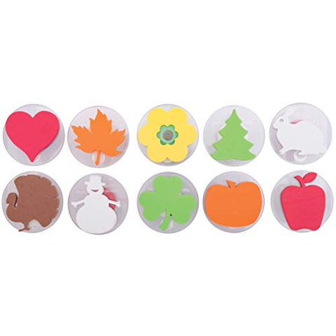 READY 2 LEARN Giant Stampers - Holiday Shapes - Set of 10 - Easy to Hold Foam Stamps for Kids - Arts and Crafts Stamps for Displays, Posters, Signs and DIY Projects