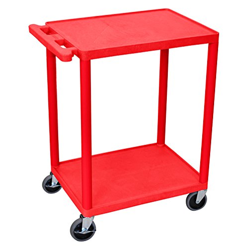 Utility Cart - Two Shelves Structural Foam Plastic - Red