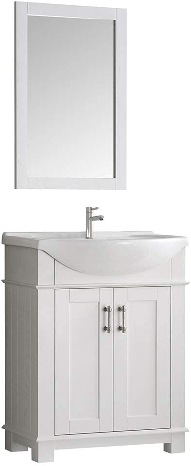 Fresca Hartford 30" White Traditional Bathroom Vanity with Sink Combo (Faucet not Included)