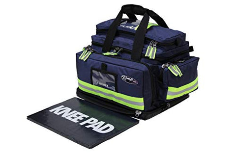 Kemp USA 17.5&#34; Navy Blue, Black, and Yellow Large Professional Trauma Bag