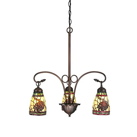 23Inch Wide Pinecone 3 LT Chandelier