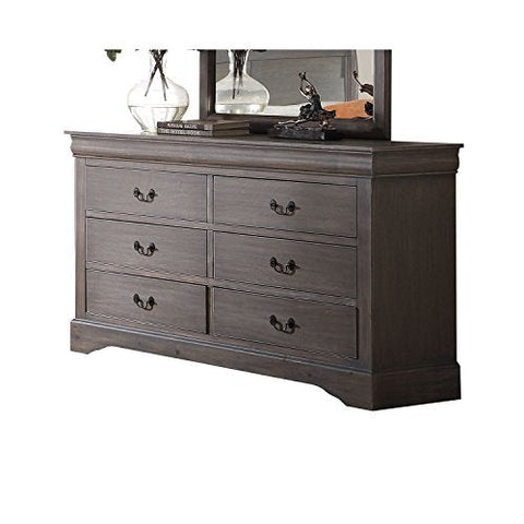 ACME Louis Philippe III Dresser - 25505 - Antique Gray