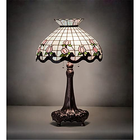 33Inch High Roseborder Table Lamp