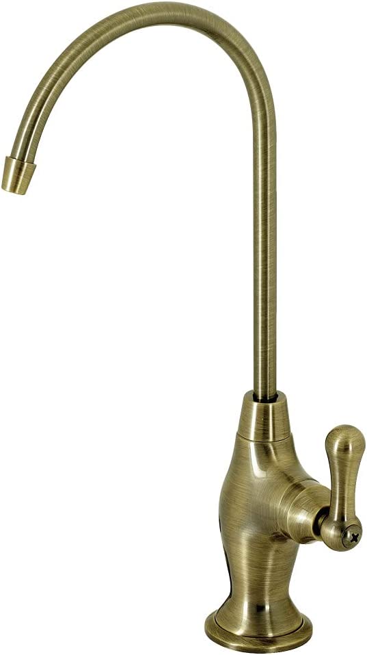 Kingston Brass KS3193AL Restoration Single Handle Water Filtration Faucet, Antique Brass