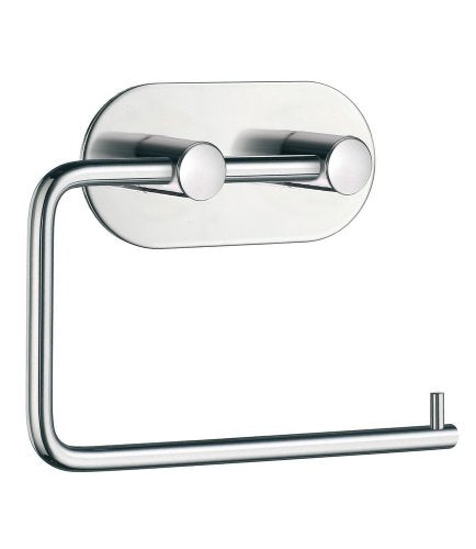 SELFAD-HESIVE TOILET ROLL HOLDER CHROMED STAINLESS STEEL