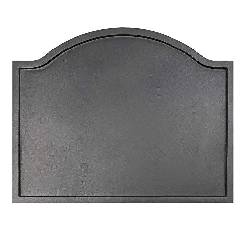 Minuteman International Plain Design Cast Iron Fireback, Large,CFB-09,Black