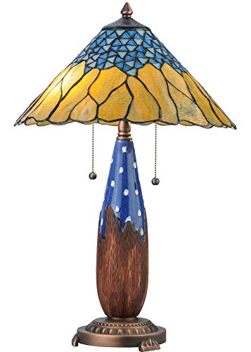 24.5 inches H Cristal Azul Table Lamp
