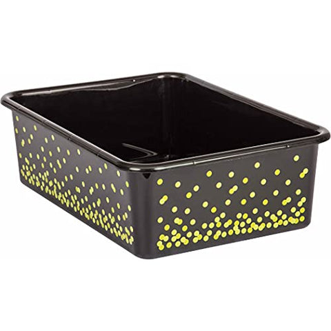 Teach Create Resources Black Confetti Large Plastic Storage Bin