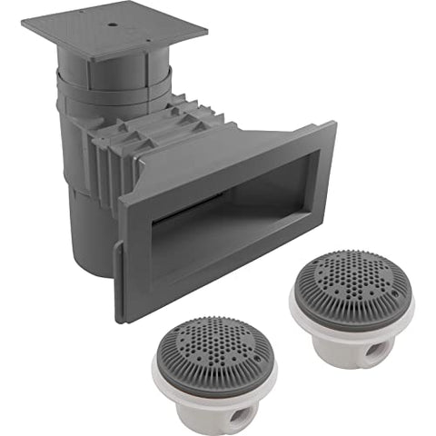 Hayward SP10852OMTEDGR 1-1/2-Inch FIP Dark Gray Wide Track Auto-Skim Skimmer with Main Drain and Fitting