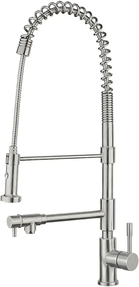 Waterhaus Lead Free Solid Stainless Steel Pull Down Kitchen Faucet