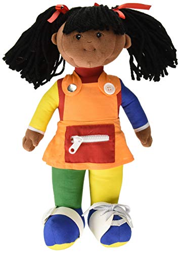 Children&#39;s Factory Learn to Dress Doll - African American Girl, Educational &amp; Learning Toys for Toddlers, Homeschool/Preschool/Daycare Use
