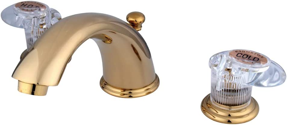 Kingston Brass EB962ALL Legacy Widespread Bathroom Faucet with ABS Pop-Up Drain, 5-3/4&#34;, Polished Brass