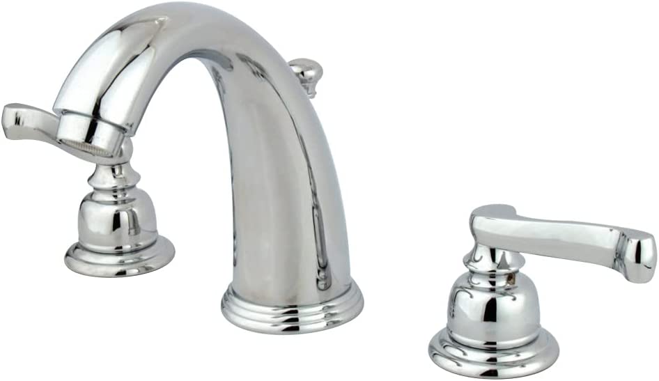 Kingston Brass KB981FL Royale Widespread Lavatory Faucet with Brass Pop-Up, Polished Chrome