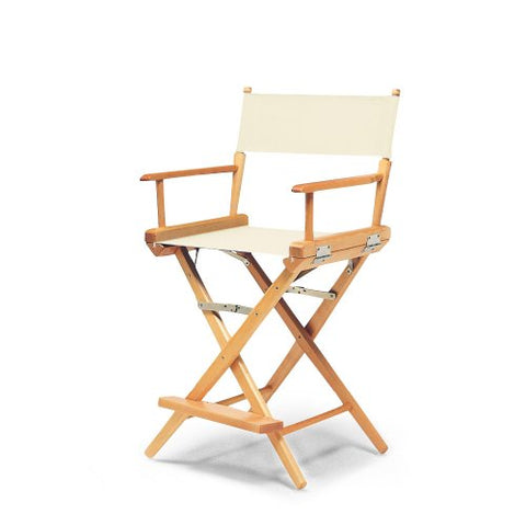 Telescope Casual World Famous Balcony Height Director Chair With Varnish Finish and Natural Fabric