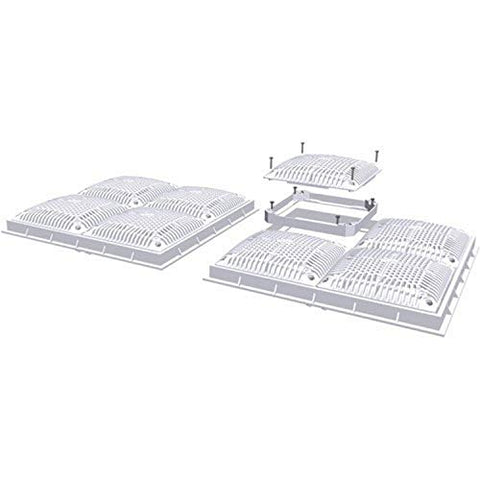 Hayward WG1033HF2PAK2 18-Inch Dual Pak High Flow Drain Cover and Frame