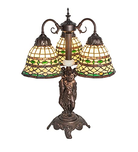 23Inch High Tiffany Roman 3 Light Table Lamp