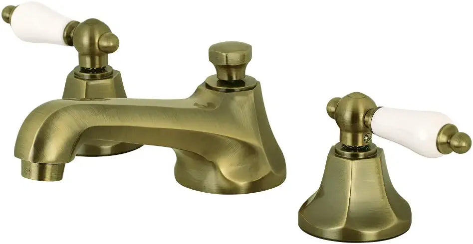 Kingston Brass KS4463PL 8&#34; Widespread Bathroom Faucet, Antique Brass