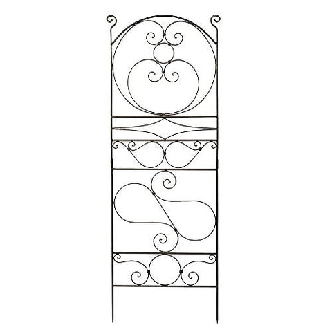 Achla Designs FT-28 Ferro Firenze II Wrought Iron Garden Trellis, 84-in, Roman Bronze
