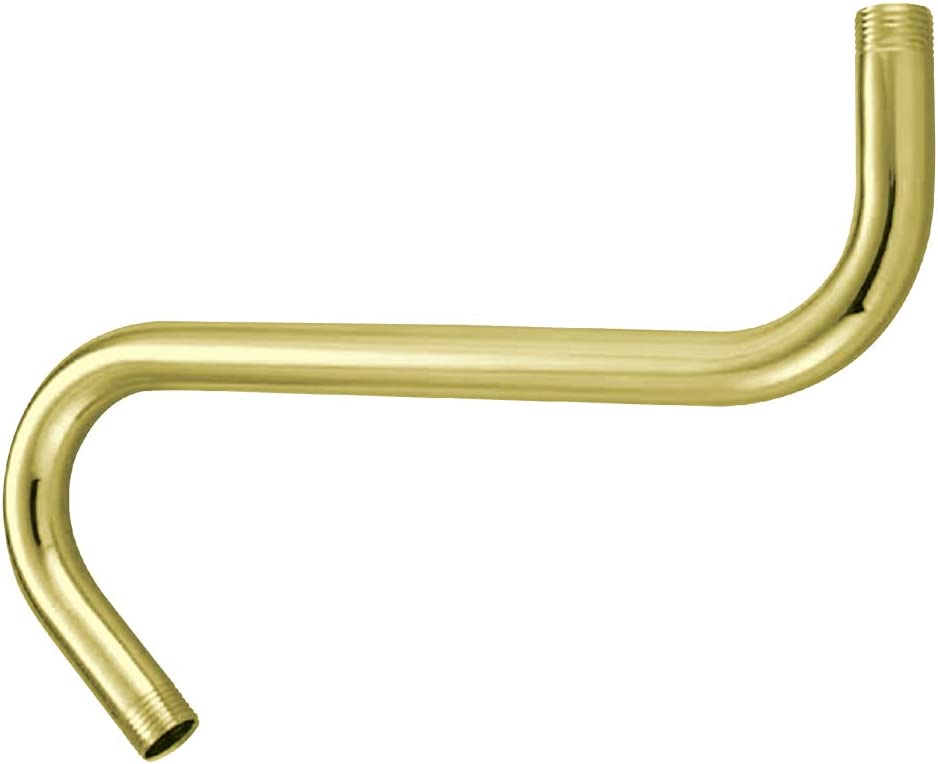 Kingston Brass K152A2 Designer Trimscape Showerscape S-Shape Shower Arm, Polished Brass